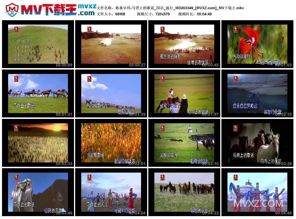 格桑卓玛-马背上的歌谣_国语_流行_MD203349